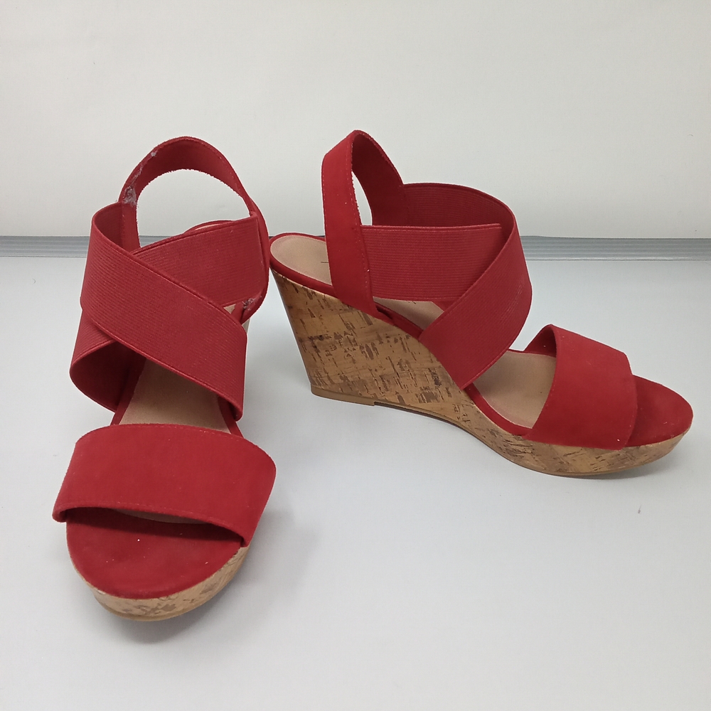 American Eagle Outfitters Red Wedge Sandals